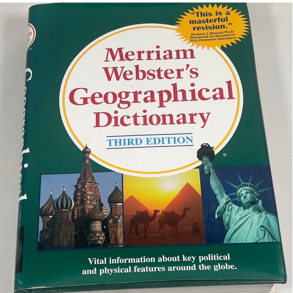 Vintage 1997 Merriam Websters Geographical Dictionary 3rd Edition Reference Book